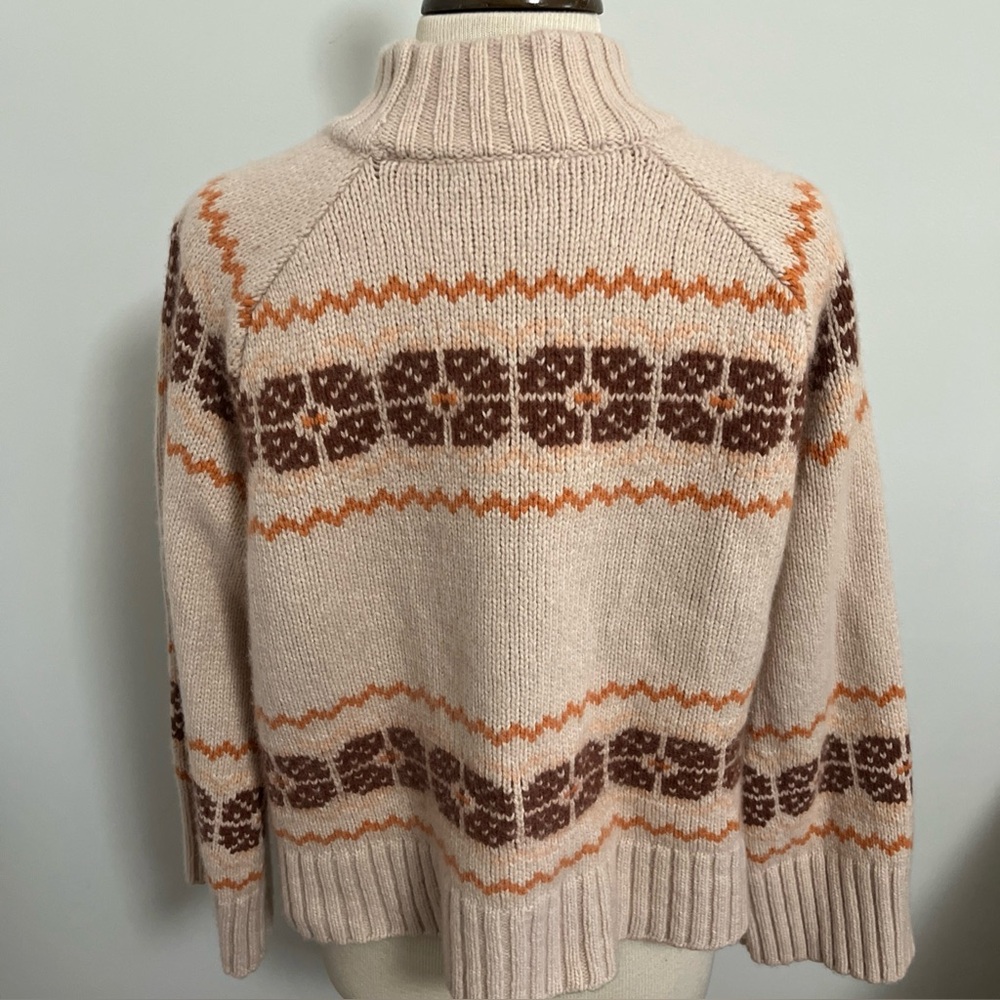Madewell Overbrook Fair Isle Mockneck Sweater - Picture 4 of 6